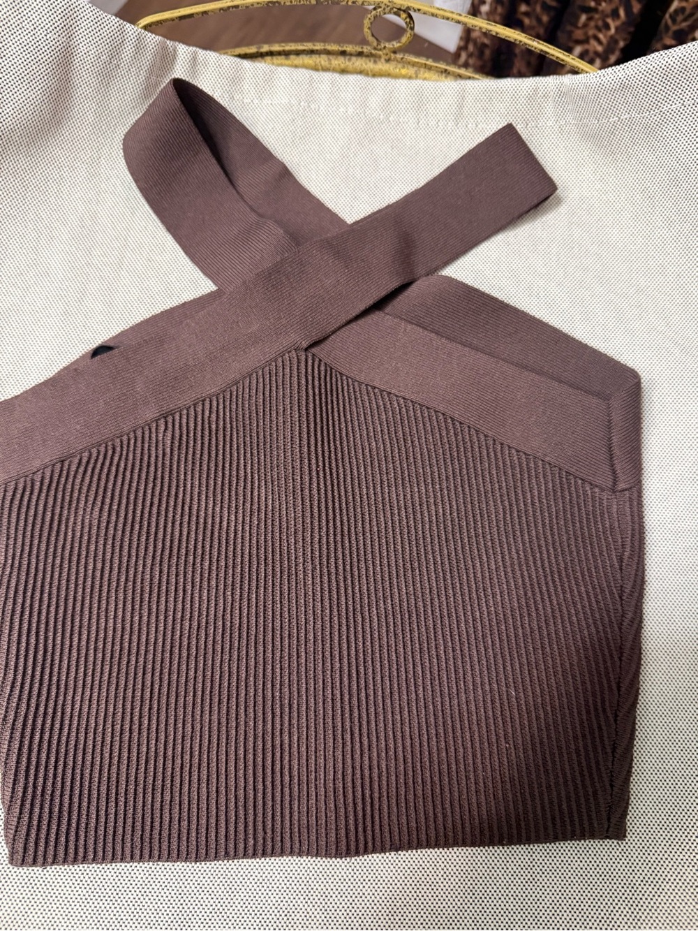 Babaton One-Shoulder Ribbed Dress in Mauve